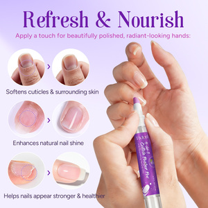 Stylo à cuticules 4 en 1 Tivlon, outil de soin des ongles, logo personnalisé, stylo poussoir à cuticules en céramique pour hydrater et renforcer les ongles - Product Image 4