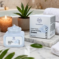 Kit de Soins Visage Anti-Âge et Raffermissant au Peptide de Cuivre Bleu Fermenté GHK-Cu : Nettoyant, Tonique, Sérum, Crème et Masque