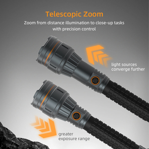 Hợp kim nhôm COB LED Đèn pin 9500lm có thể sạc lại IP65 không thấm nước ngoài trời <span class=keywords><strong>Torch</strong></span> khẩn cấp HL-1332 <span class=keywords><strong>Torch</strong></span> cho cuộc phiêu lưu - Product Image 5