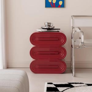 Three <b>Drawer</b> Chest Of <b>Drawers</b> Black Storage Bedroom <b>Side</b> Table Dresser Cabinet - Product Image 4