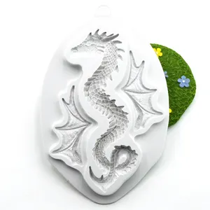 Dragon Epoxy Resin Mold Concrete Cement Polymer Clay Silicone Mould DIY  Crafts Fondant Cake Decorating Tool