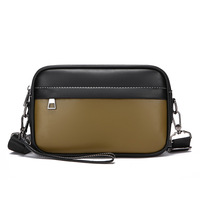 Tas Selempang Kulit PU Pria Logo Kustom Tren Fashion 2026, Tas Messenger Kasual Bisnis