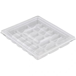 10 12 15 16 18 20 cell hole transparent pp material dumpling food plastic tray and lid packing box