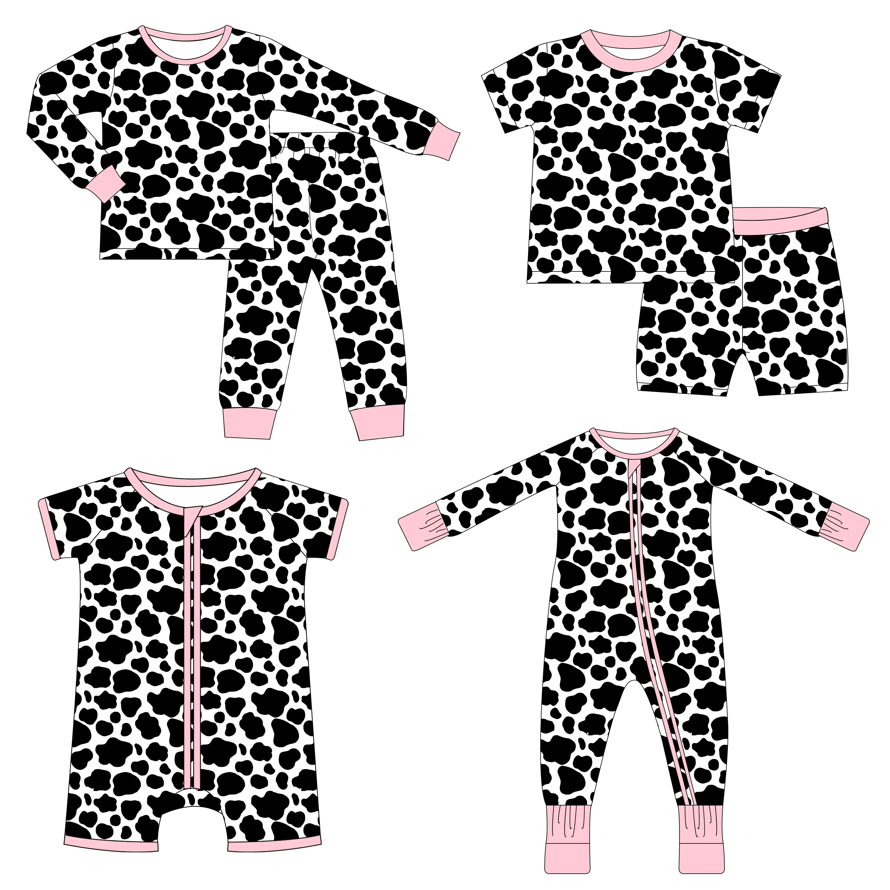 Schlafanzug mit Reißverschluss Strampler organischer Kleinkindstrampler Jumpsuit Baby Reißverschluss-Schlafanzug Bambus Babykleidung Bambus Kleinkind-Strampelanzug