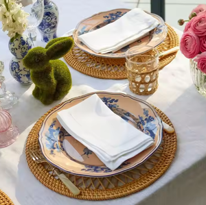 Salvamantel Redondo de Ratán Natural Ecológico Estilo Bohemio, Plato Decorativo Tejido para Bodas y Fiestas, Hecho en Vietnam, Marca GREENCRAFT - Product Image 4