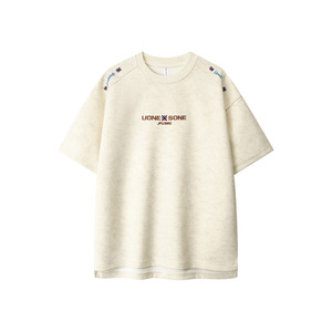 Nouveau T-shirt décontracté pour homme 2026 en mélange de coton délavé, brodé, à manches courtes et coupe décontractée de haute qualité - Product Image 5