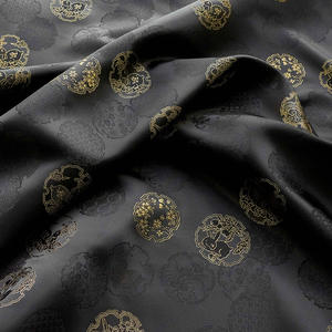 新中国シルクウサギジャカードチャイナサテン生地クラシックモンゴルチベットローブベストダークパターン生地 - Product Image 5