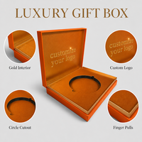 Boîte cadeau en carton rigide avec logo personnalisé, fermeture magnétique, boîte en papier écologique pour collier, bracelet, emballage de mariage