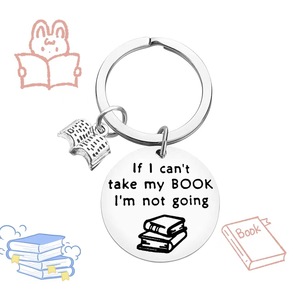 Portachiavi per Amanti dei Libri 'Se Non Posso Portare il Mio Libro Non <span class=keywords><strong>Vado</strong></span>' Mini Charm a Forma di Libro, Regalo Divertente per Lettori, Bibliofili, Bibliotecari - Product Image 1