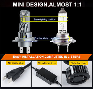 Auto Plug & Play HB4 9006 <span class=keywords><strong>HB3</strong></span> <span class=keywords><strong>9005</strong></span> H3 H11 H4 H4 H7 H1 fari a LED A51 con ventola luci Led - Product Image 6