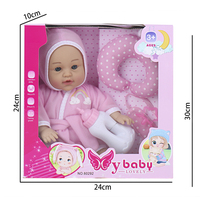 MILI 12 pulgadas IC-Free algodón acolchado Terry Cloth pijama muñeca educativa PVC simulación muñeca juguete para niñas