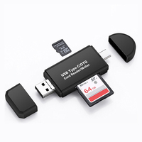 Lector de Tarjetas OTG Multifuncional, Transmisión de Alta Velocidad USB Multifunción - Accesorio para Teléfono Móvil Tipo C y Tarjetas TF
