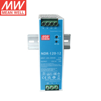 Alimentation électrique industrielle sur rail DIN MEAN WELL NDR-75/120/240/480 12V 24V 48V 5-20A 91% d'efficacité avec 3 ans de garantie UL508