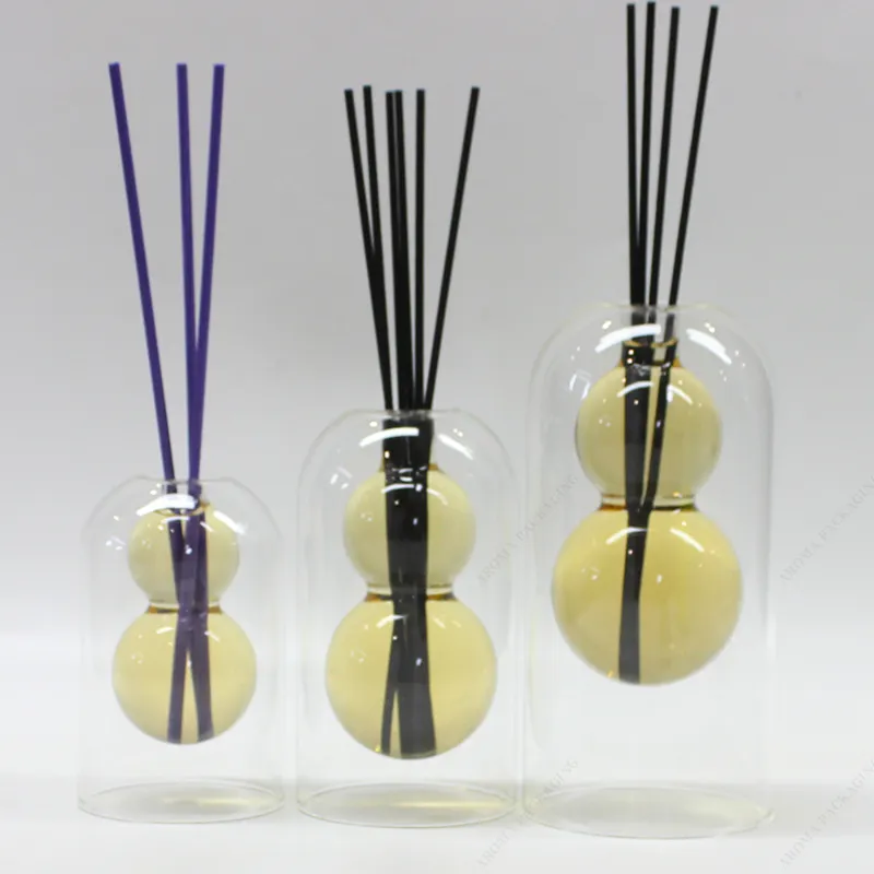 New Arrival Glass Borosilicate Reed Diffuser Bottle Luxury Home Decor Glass Bottle with Fragrance Sticks
