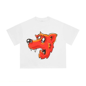 T-shirt graphique blanc pour homme, styles variés, imprimé dessin animé/lettres, coupe oversize, coton, manches courtes, streetwear - Product Image 2