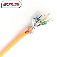Cable de Red MICROLINK Cat5e SFTP Blindado, 1000 pies, Gris, Sólido, 24AWG 0.51mm, Cobre FOC, Certificado CE/FCC, Revestimiento de PVC, Cable Cat 5 a Granel