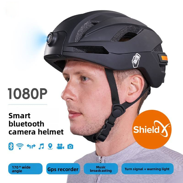 Smart  Bicycle Helmet 1080P Camera GPS Recorder Turn Signal Warning Light Electric Scooter Bike Smart Helmet