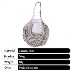 Bolsa de Compras Plegable de Malla de Algodón para Verduras, Venta al Por Mayor, Alta Calidad - Product Image 3