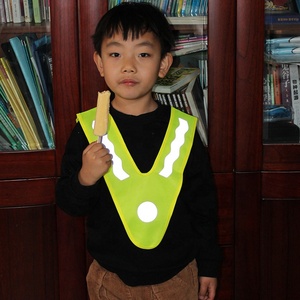 उच्च दृश्यता चिंतनशील सुरक्षा बनियान त्रिकोण आकार पल्लोवर बच्चों के लिए सुविधाजनक है - Product Image 3