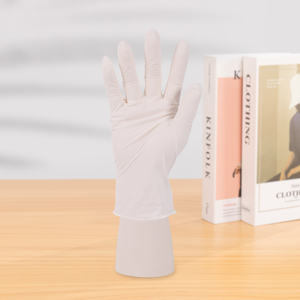 Gants en latex naturel blanc laiteux de qualité supérieure, fabriqués en Malaisie, épaisseur 5 MIL, imperméables, sans poudre, pour le travail sur écran. - Product Image 2