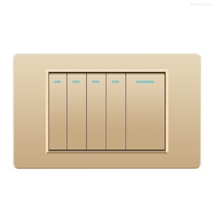 <b>Gold</b> PC panel universal standard <b>socket</b> wall power <b>socket</b> light switch office switch <b>socket</b> - Product Image 5