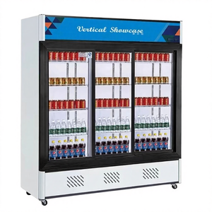 Refrigerador Exhibidor de Doble Temperatura con 3 Puertas de Vidrio y 12 Estantes / Refrigerador para Bebidas - Product Image 4