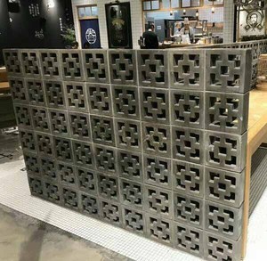Plastic breeze block mold concrete 3d wall window block molds