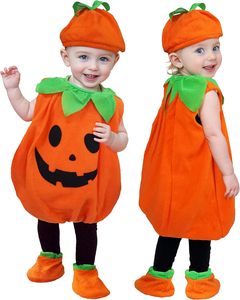 Costume di Halloween Personalizzabile in Poliestere per Bambini e Bambine, Tuta Nera da Pipistrello e Zucca Gigante, Stile Anime TV per Carnevale - Product Image 1
