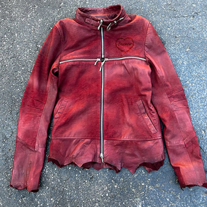 <span class=keywords><strong>Veste</strong></span> <span class=keywords><strong>en</strong></span> <span class=keywords><strong>cuir</strong></span> rouge classique Design Europe Hot D, montrant le charme de la personnalité élégante de la mode - Product Image 1