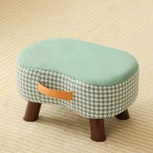 Piccolo mobile basso sgabello pouf in <span class=keywords><strong>legno</strong></span> morbido borsa poggiapiedi per soggiorno divano tavolo da tè novità decorazione creativa per la casa - Product Image 4