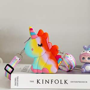 Quanzhou, nuovo pioniere dell'uccisione di topi, borsa a tracolla in Silicone unicorno assonnato per bambini, borsa a bolle - Product Image 2