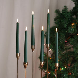 Bougie conique à <span class=keywords><strong>LED</strong></span> alimentée par batterie de Mermei <span class=keywords><strong>avec</strong></span> <span class=keywords><strong>télécommande</strong></span>, <span class=keywords><strong>cire</strong></span> de paraffine faite à la main pour les fêtes - Product Image 2