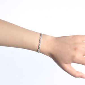 Stainless Steel Tennis <b>Bracelet</b> 3mm Zirconium Inlaid Channel Setting <b>Adjustable</b> Gift Jewelry - Product Image 2