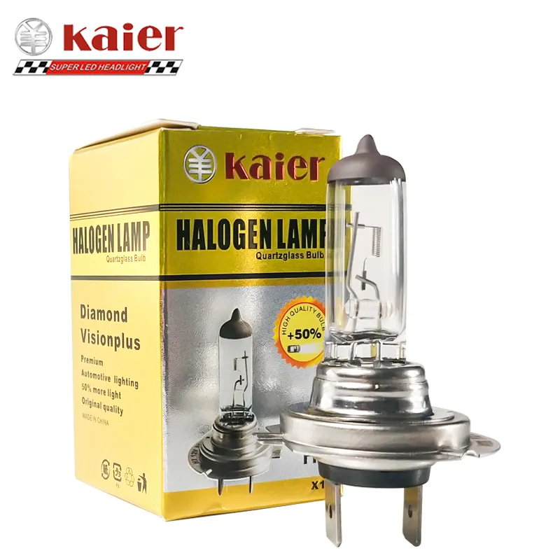 High Quality KAIER X1 car Halogen bulb factory Auto Light Lamp high power H7 H4 H1 H11 clear Xenon Headlight Bulb
