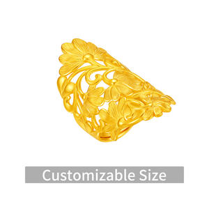 अनुकूलन योग्य 24k 999.9 ठोस सोने के अनंत बैंड रिंग्स (यूनिसेक्स)-उत्कीर्ण आकार/चौड़ाई/मोटाई समायोज्य शादी पार्टी लक्जरी - Product Image 2