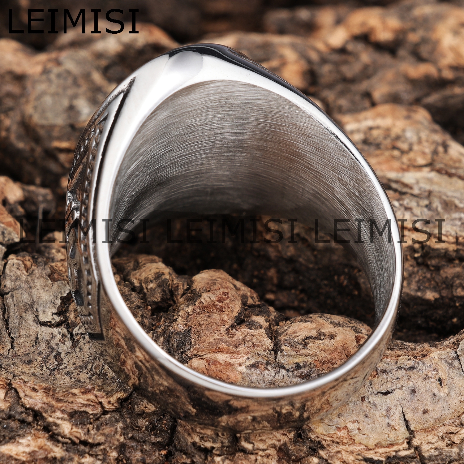 Stainless Steel Satanic Brimstone Cross Ring – Devil Lucifer Sigil Symbol-614548