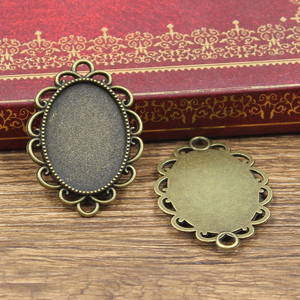 <span class=keywords><strong>Cabochon</strong></span> cơ sở phù hợp với thiết lập thời trang 25x18mm Kích thước bên trong cổ bạc đồng hình bầu dục phong cách tự làm đồ trang sức phát hiện - Product Image 4