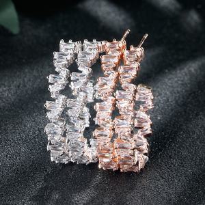 Pendientes de circonita cúbica de una hilera RAKOL EP2527 CC plateados - Product Image 6