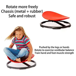 Kursi sensorik untuk anak-anak dengan autisme papan keseimbangan permainan taman kanak-kanak peralatan pelatihan sensorik mainan dalam ruangan kursi berputar anak-anak