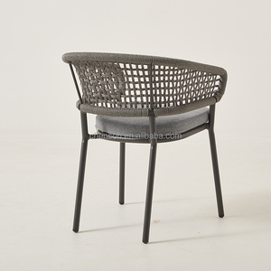 Fauteuil en rotin synthétique moderne - Couleur nature, rotin PE torsadé, chaise de jardin pour salle <span class=keywords><strong>à</strong></span> manger - Product Image 4