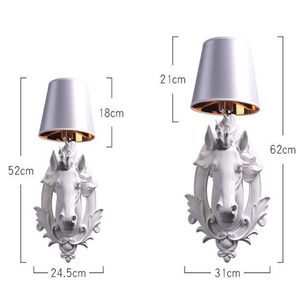 Lámpara de araña con motivo de cabeza de caballo para decoración de sala de estar Ferghana cabeza de caballo sostener vela linterna caballo colgante Luz - Product Image 5