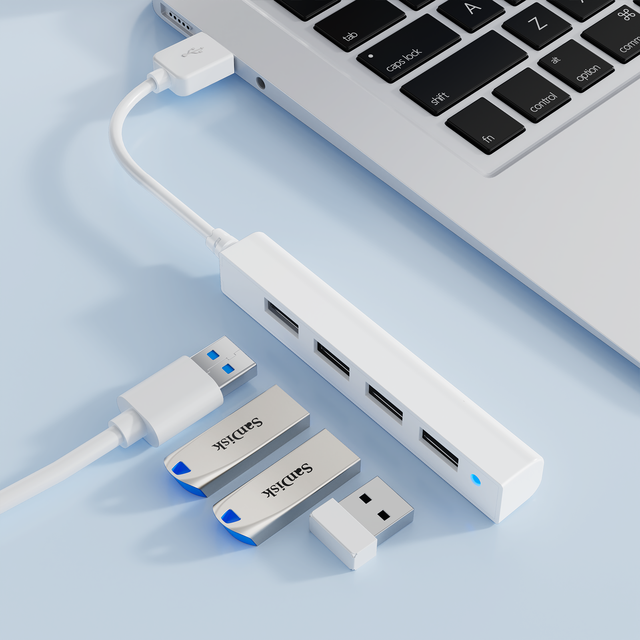 USB 2.0 Mini 4-in-1 High Speed 480Mbps Expansion Hub 4-in-1 Mini USB Hub with Stock Availability