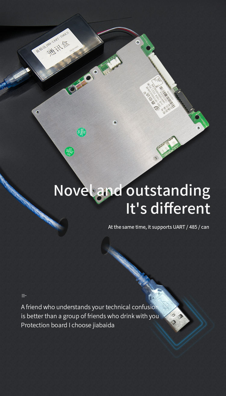 JBD Smart BMS 16S 17S 20S 24S 60A 80A 100A 48V Lithium Battery PCB