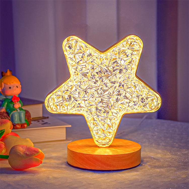 Crystal Star Shape Table Lamp