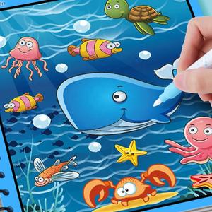 Libro <span class=keywords><strong>de</strong></span> pintura <span class=keywords><strong>de</strong></span> Color agua <span class=keywords><strong>juguete</strong></span> <span class=keywords><strong>de</strong></span> dibujo niños educativo reutilizable <span class=keywords><strong>Mundo</strong></span> Marino dibujos animados Animal libro <span class=keywords><strong>de</strong></span> pintura <span class=keywords><strong>de</strong></span> agua - Product Image 3
