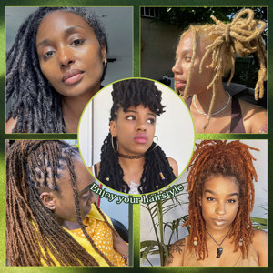 Estensioni Dreadlock Afro Naturali Intrecciate a Mano da 4-28 Pollici, in <span class=keywords><strong>Capelli</strong></span> Indiani Remy, Stile Interlock Locs, per Uomo - Product Image 6