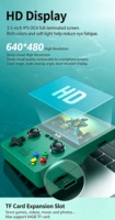 Console de jeu portable X6 avec écran IPS de 3,5 pouces, double joystick, 500 jeux intégrés, batterie de 2000 mAh, console de jeu vidéo pour enfants