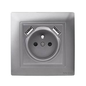 Enchufe de Pared con Panel Táctil Universal Estándar Europeo con Puerto USB Tipo-C, Diseño Minimalista - Product Image 4