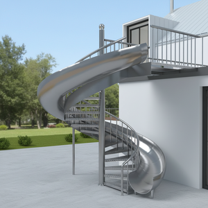 Escalera Cantilever de Acero Inoxidable 304 con Tobogán Integrado para Casa de Vacaciones Familiar y Ocio al Aire Libre - Product Image 1