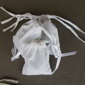 Sac de courses en coton biologique recyclable personnalisé avec impression sérigraphique, en toile écologique avec cordon de serrage - Product Image 3